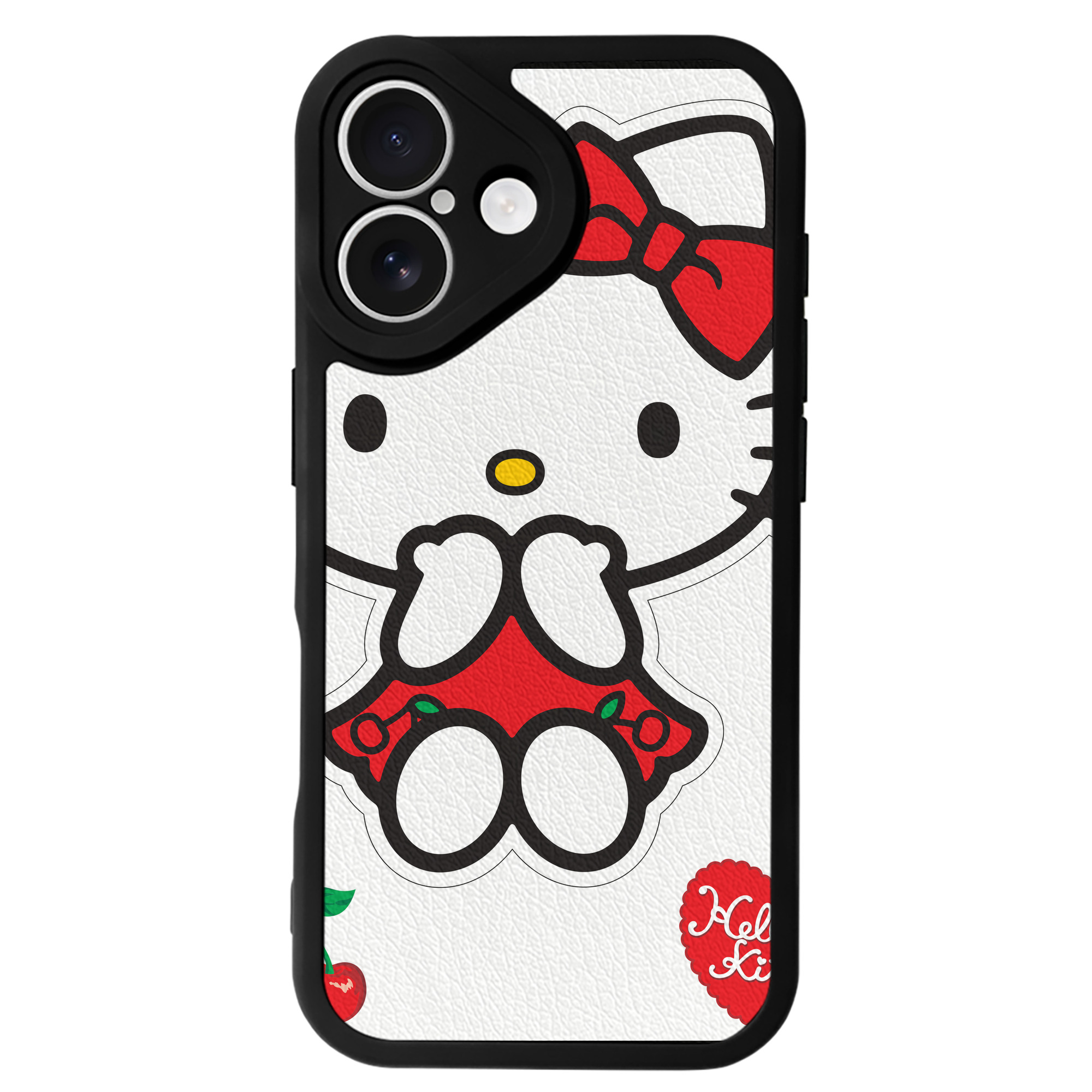 （画像用） Hello Kitty ハローキティ 【iPhone 16シリーズ対応】シリコンスマホケース（レザー調） 材質：シリコン